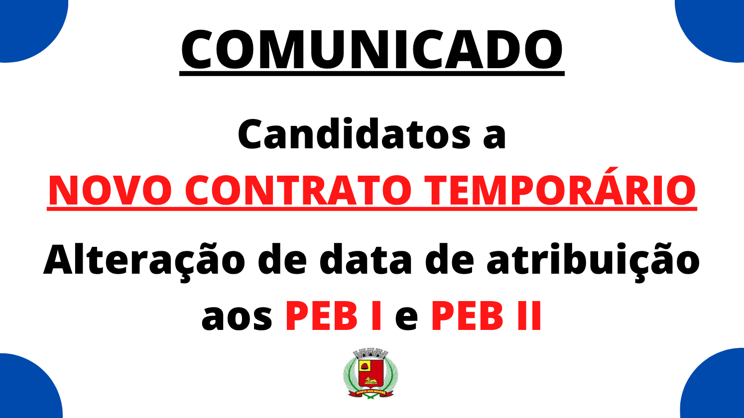 Imagem notícia COMUNICADO Atribuição